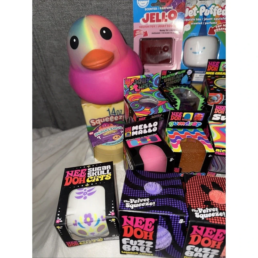 Schylling NeeDoh Lot of 15 & 5 Other Squish. All Brand New. Authentic NeeDoh